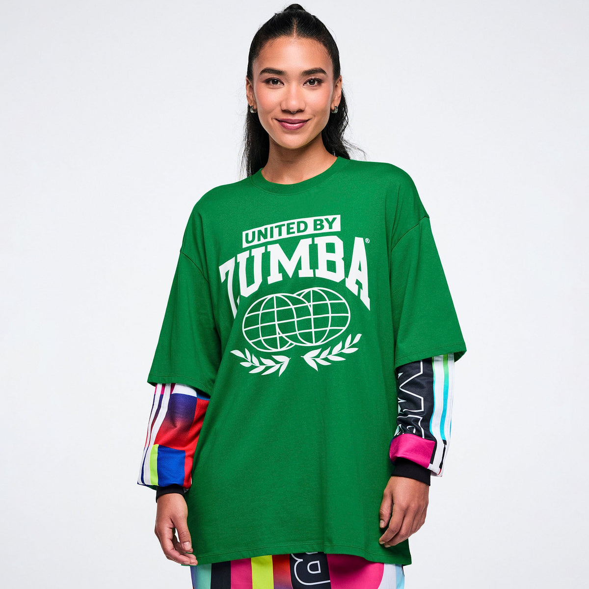 Worldwide Men's Oversized Crew Neck Tee - Groovin' Green Z2T000138