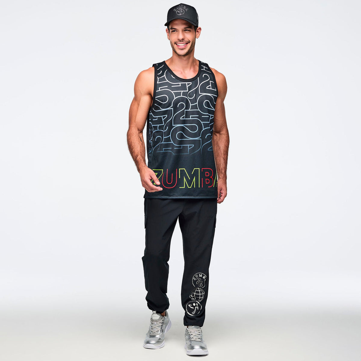 Zumba 25 Men's Basketball Tank - Black/White Z2T000143