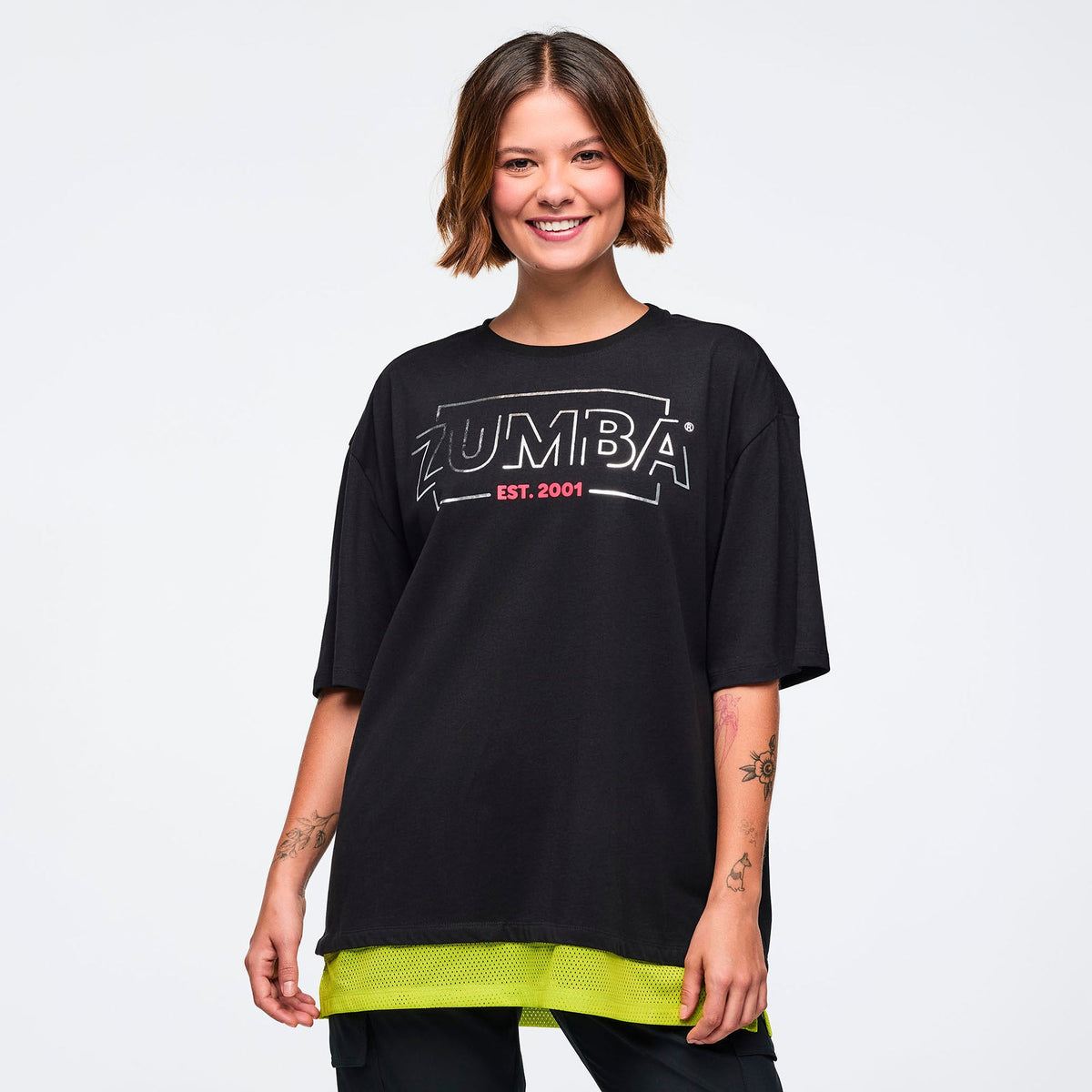 Zumba 25 Men's Tee With Double Layered Hem - Black/White Z2T000145