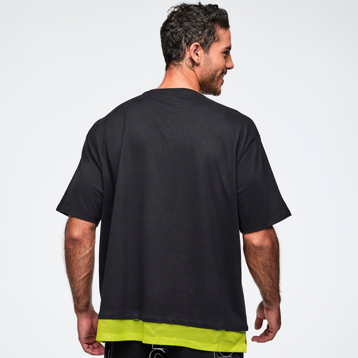 Zumba 25 Men's Tee With Double Layered Hem - Black/White Z2T000145