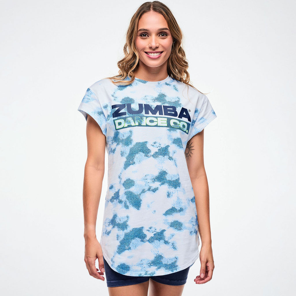 Jean Jamz Men's Round Hem Tee - White/Light Blue Z2T000160