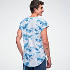 Jean Jamz Men's Round Hem Tee - White/Light Blue Z2T000160