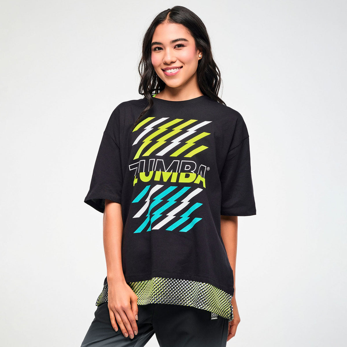 Electric Feel Men's Tee With Double Layered Hem -  Bold Black Z2T000171