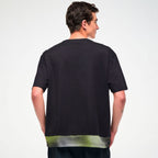 Electric Feel Men's Tee With Double Layered Hem -  Bold Black Z2T000171