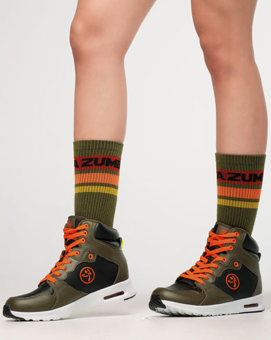 Zumba Explore High Socks - Olive You Z3A000197