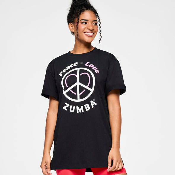 Zumba XO Love Tees - WHITE / PINK / BLACK Z3A000215