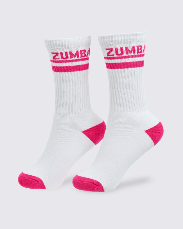 Zumba Core Plush High Socks- Black / White / Yellow / Wear It Out White Z3A000255