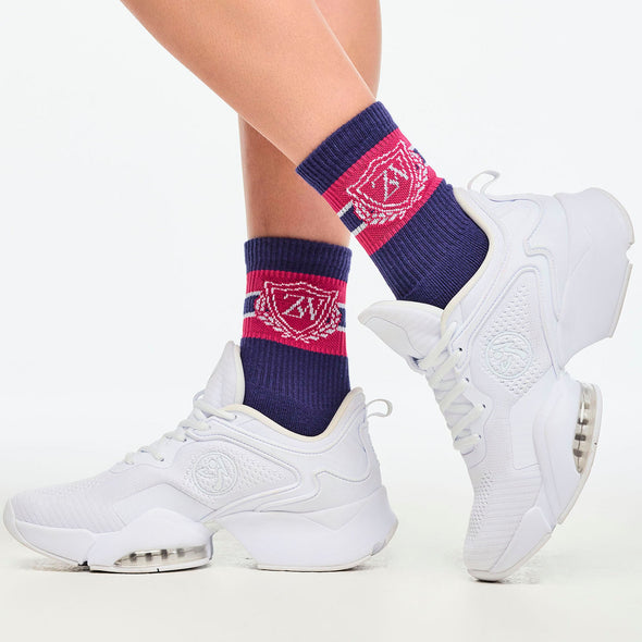 Class of 2001 Plush Half Crew Sock - White / Navy Z3A000281