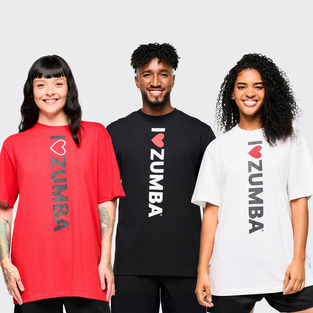 I Love Zumba Tees 12PK - Black / White / Red Z3A000289
