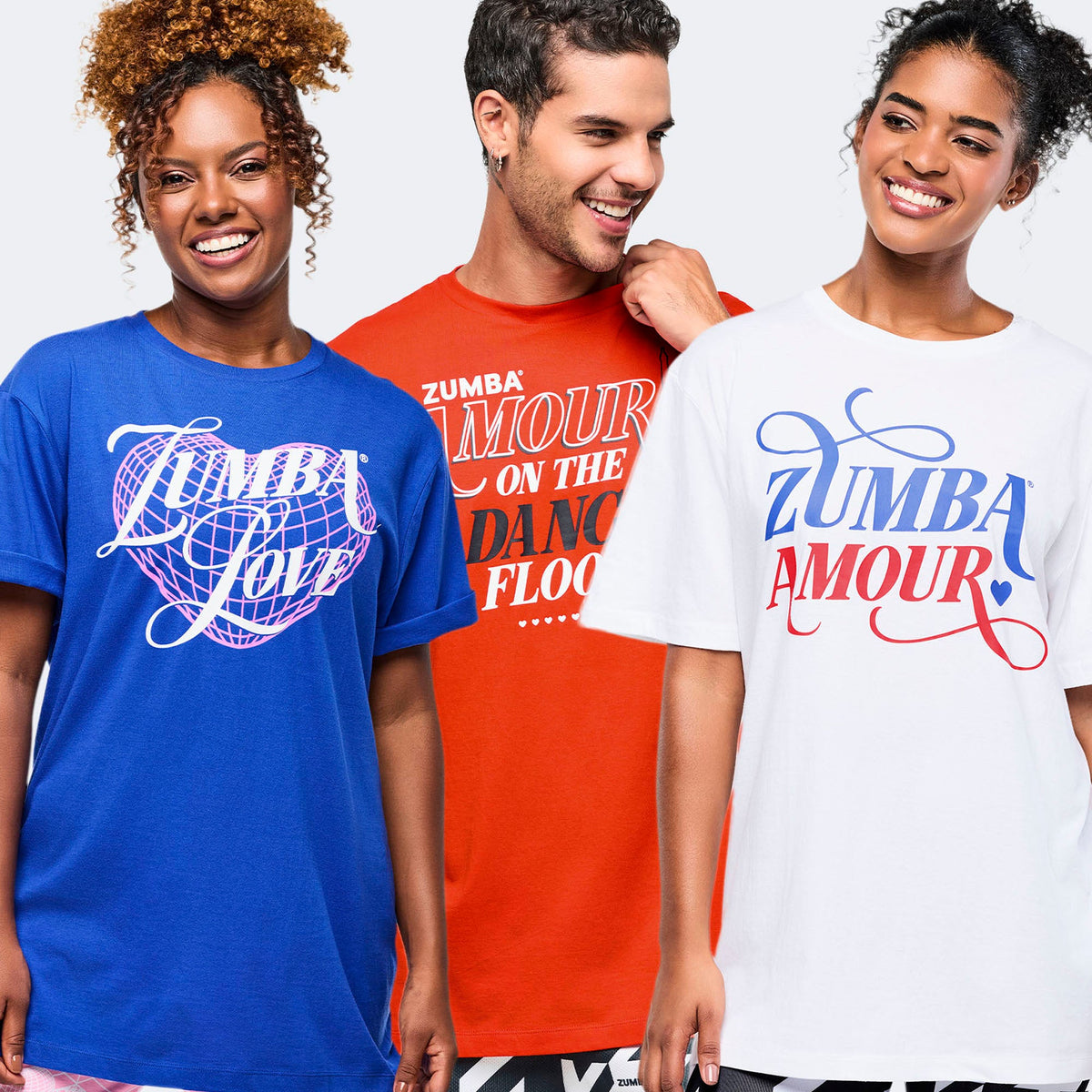 Zumba Amour Tees 12PK - Red / Blue / White Z3A000307