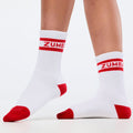 Zumba Amour Plush Half Crew Sock - Wear It Out White / Rose / So Into Blue Z3A000330