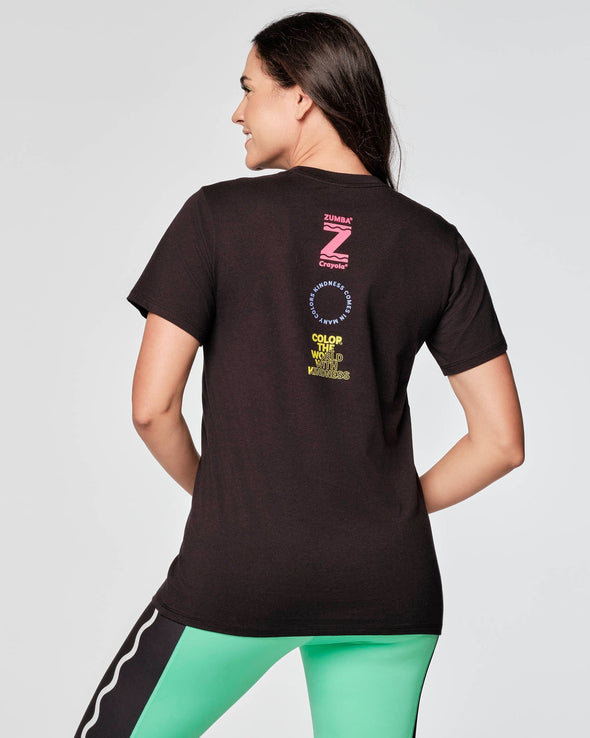 Zumba X Crayola Dance Outside The Lines Tee - Bold Black Z3T000153