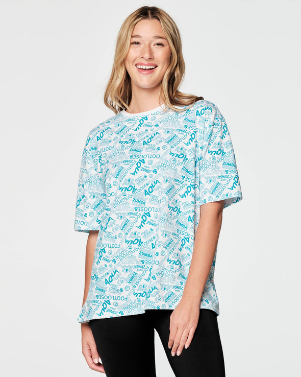 Aqua Zumba Boxy Top - Aqua Blue Z3T000185