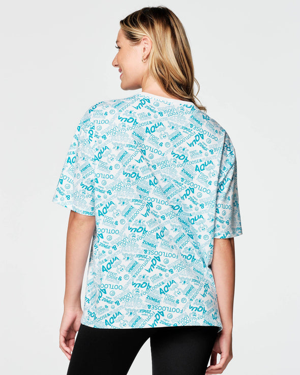 Aqua Zumba Boxy Top - Aqua Blue Z3T000185