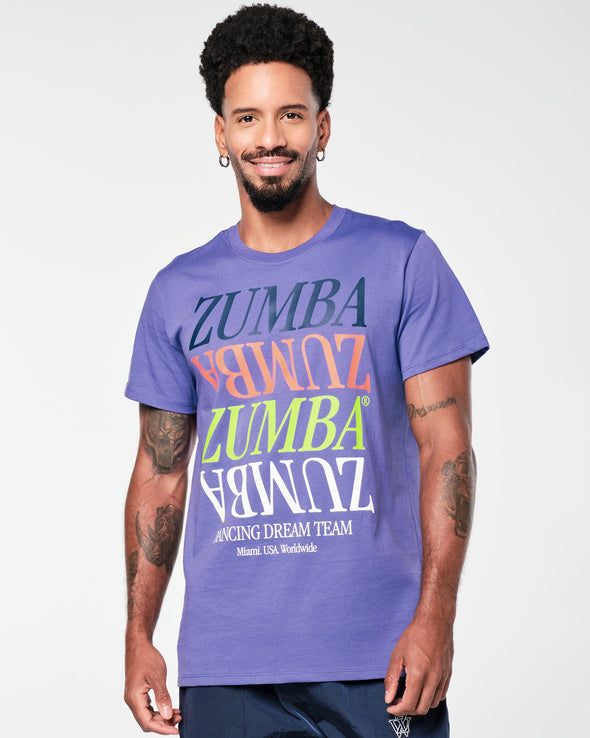 Zumba Prep Crew Neck Tee - Periwinkle Z3T000226