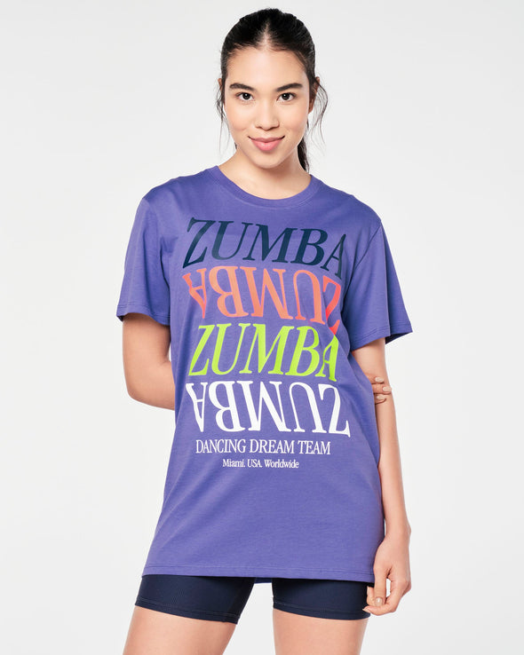 Zumba Prep Crew Neck Tee - Periwinkle Z3T000226