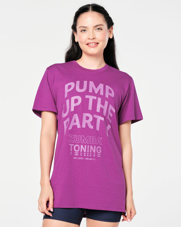 Zumba Toning Crew Neck Tee - Toning Purple Z3T000239