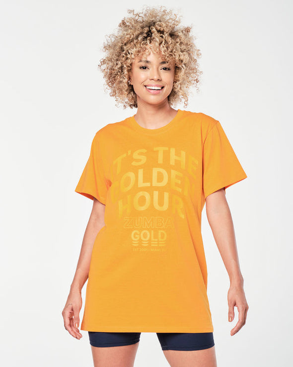 Zumba Gold Crew Neck Tee - Gold Orange Z3T000241