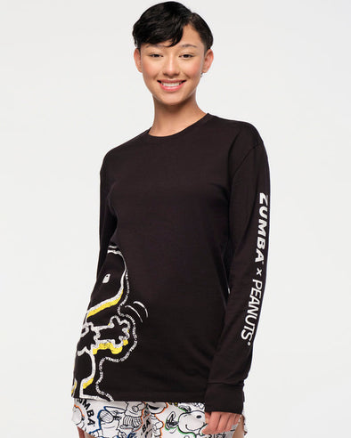 Zumba X Peanuts Long Sleeve Tee - Bold Black Z3T000244