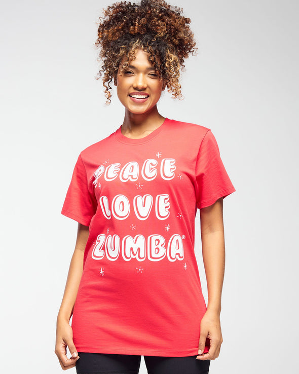 Zumba Holiday Crew Neck Tee - Red Z3T000254