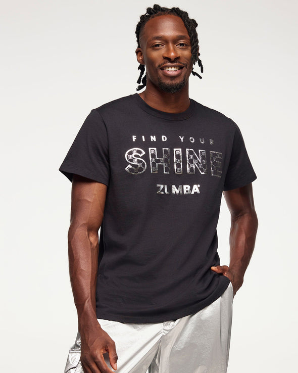 Zumba Runway Crew Neck Tee - Bold Black Z3T000256