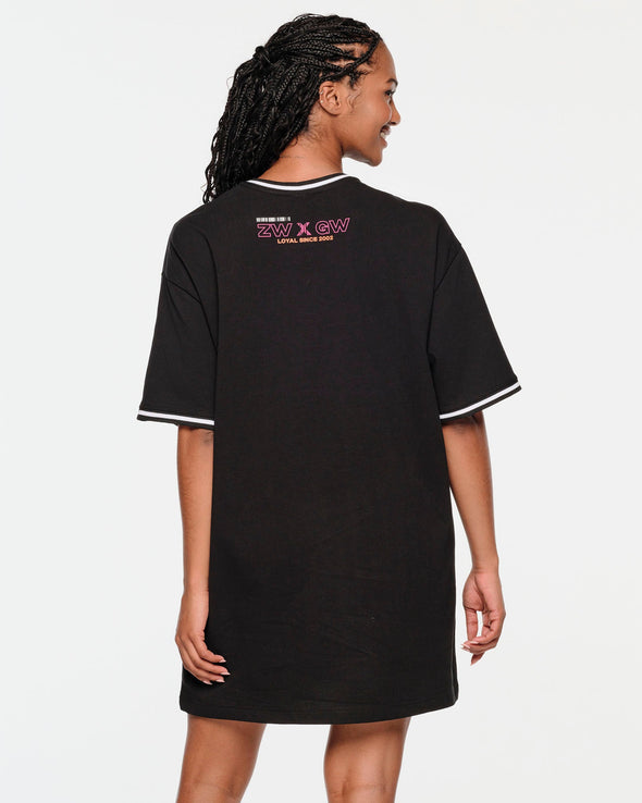 ZW X GW Unisex Extra Long Oversized Tee - Bold Black Z3T000261