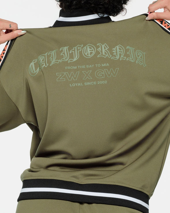 ZW X GW Unisex Oversized Jacket With Rib Details  -  Olive You Z3T000262