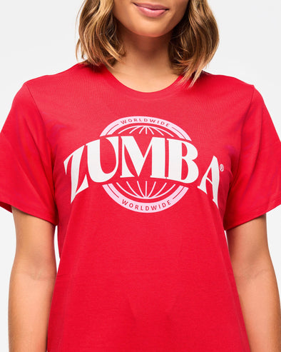 Zumba Haus Unisex Crew Neck Tee - Cherry Z3T000269