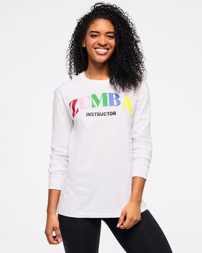 Zumba Haus Unisex Long Sleeve Tee - Wear It Out White Z3T000272