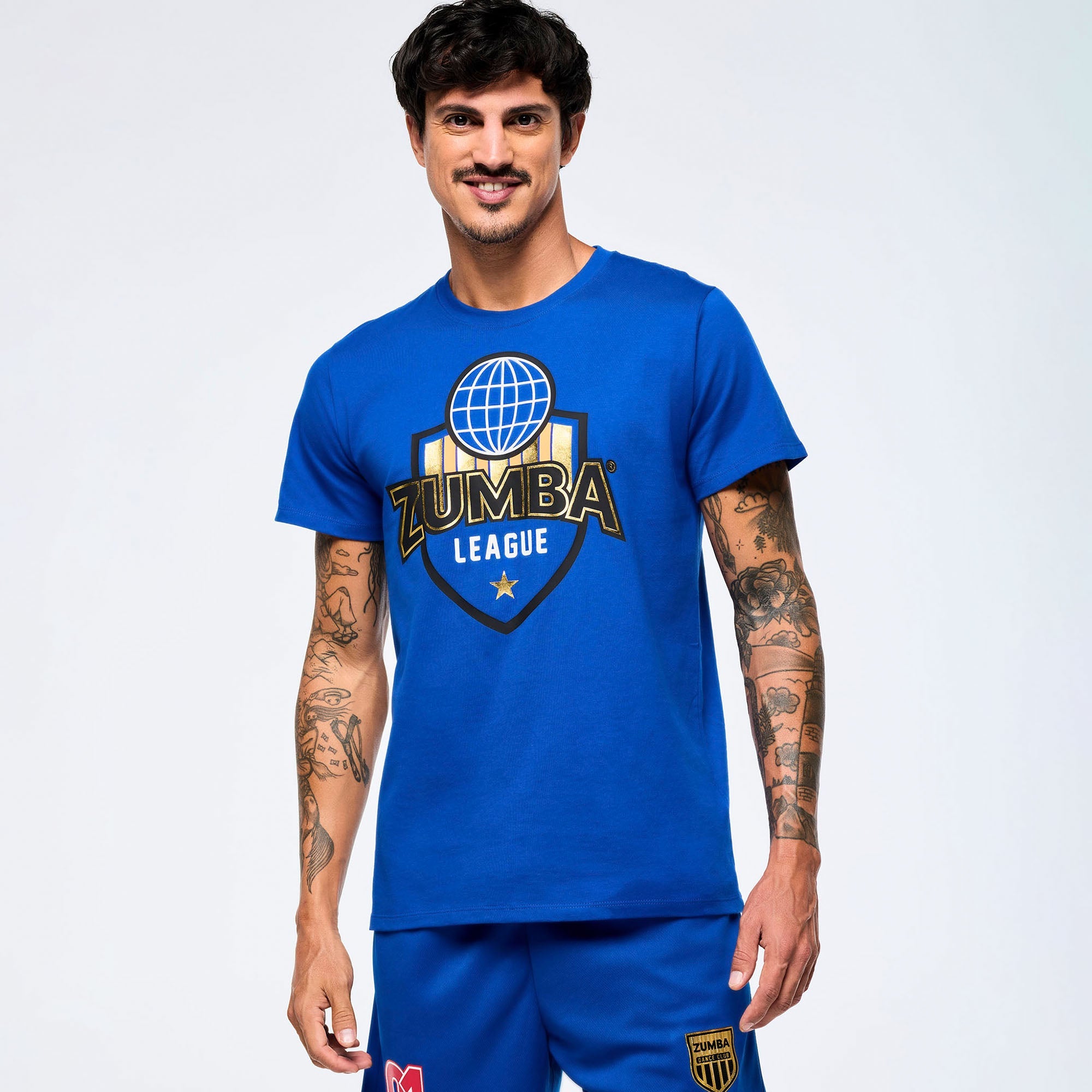 Victory Crew Neck Tee - Blue Z3T000282 – Natysports