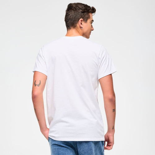 Blue Jean Crew Neck Tee - Wear It Out White Z3T000290