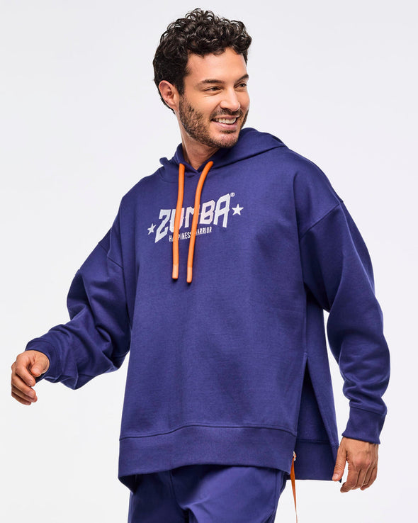 Zumba Libre Pullover Hoodie With Side Vents - Soft Navy Z3T000306