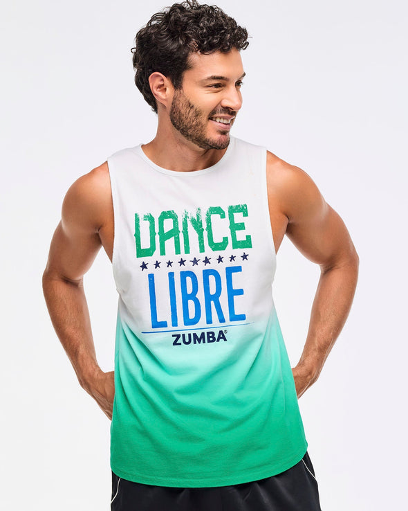 Zumba Libre Muscle Tank - Shocking Pink / With Me Green Z3T000307