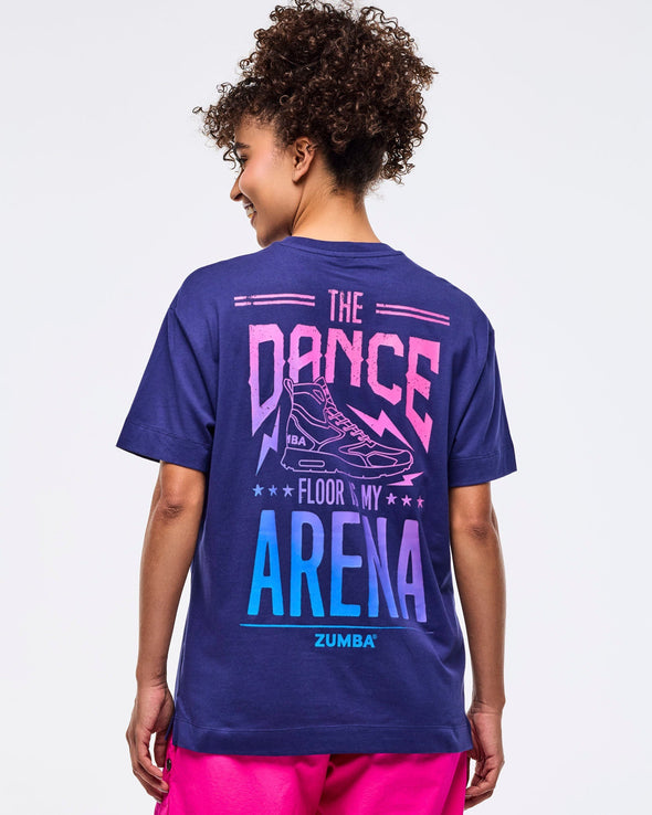 Zumba Libre Oversized Crew Neck Top - Soft Navy Z3T000308