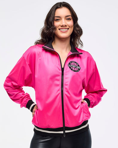 Zumba Libre Unisex Oversized Track Jacket - Shocking Pink Z3T000309