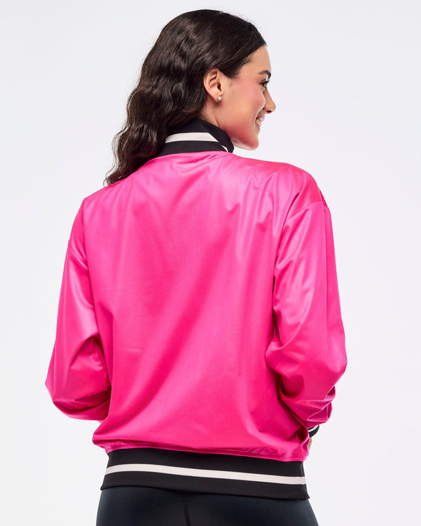 Zumba Libre Unisex Oversized Track Jacket - Shocking Pink Z3T000309