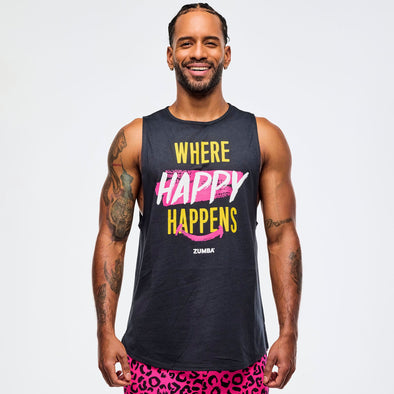 Sizzlin' Muscle Tank With Round Hem - Bold Black Z3T000310