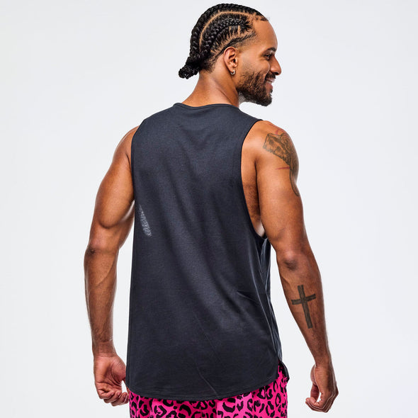 Sizzlin' Muscle Tank With Round Hem - Bold Black Z3T000310