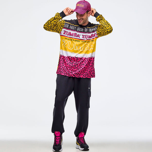 Sizzlin' Sporty Long Sleeve Top - Yellow/Pink Z3T000312