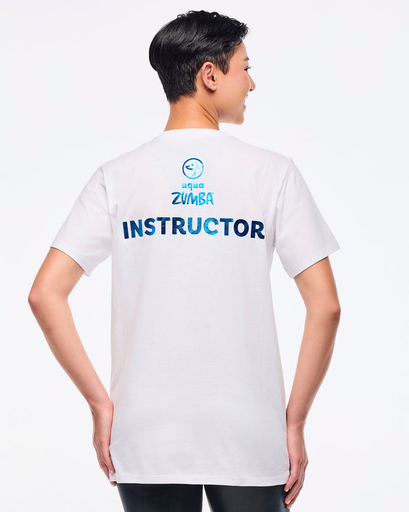 Aqua Zumba Instructor Tee - White/Pink Z3T000337