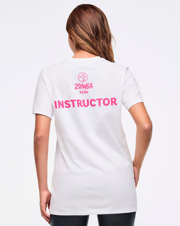 Zumba Kids Instructor Tee - White/Pink Z3T000339