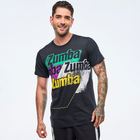 Apres Zumba Unisex Crew Neck Tee - Bold Black Z3T000343