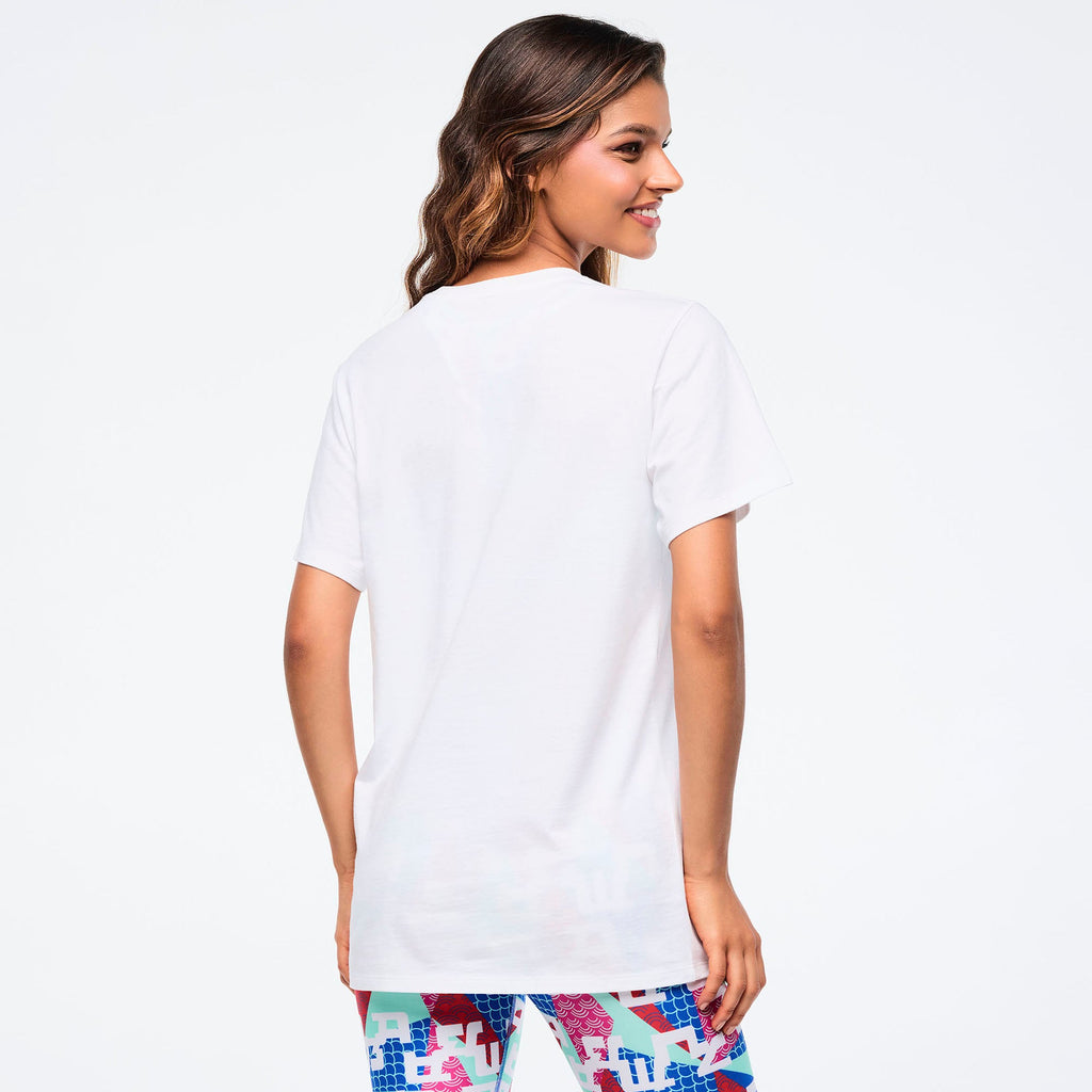 Eastern Flavor Crew Neck Tee - White Z3T000360
