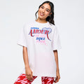 Zumba Amour Oversized Crew Neck Top - Wear It Out White Z3T000363