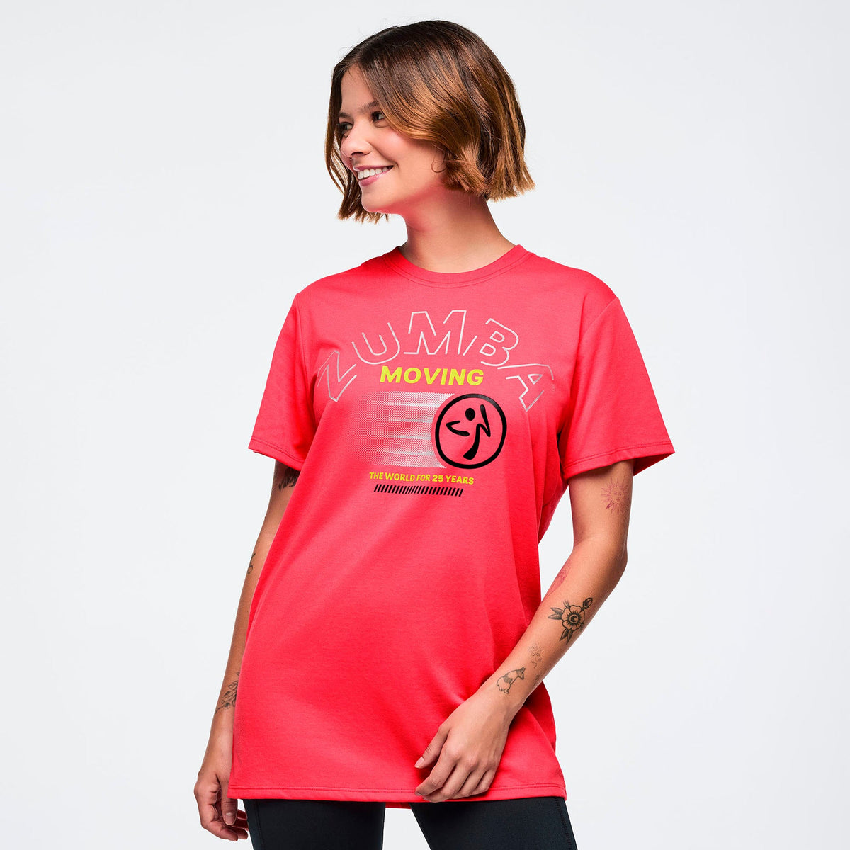 Zumba 25 Unisex Crew Neck Tee - Pink Happy Z3T000404