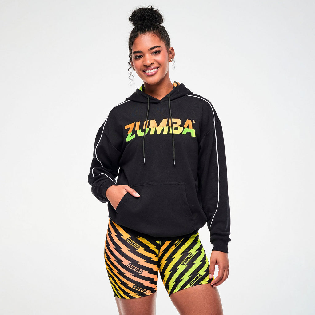 Electric Feel Unisex Pullover Hoodie -  Bold Black Z3T000420
