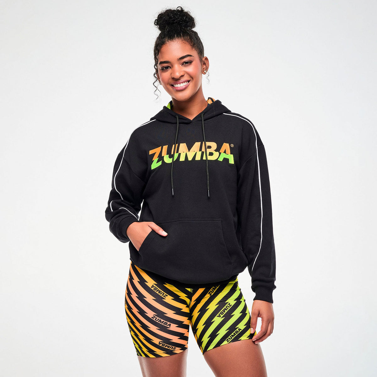 Electric Feel Unisex Pullover Hoodie -  Bold Black Z3T000420