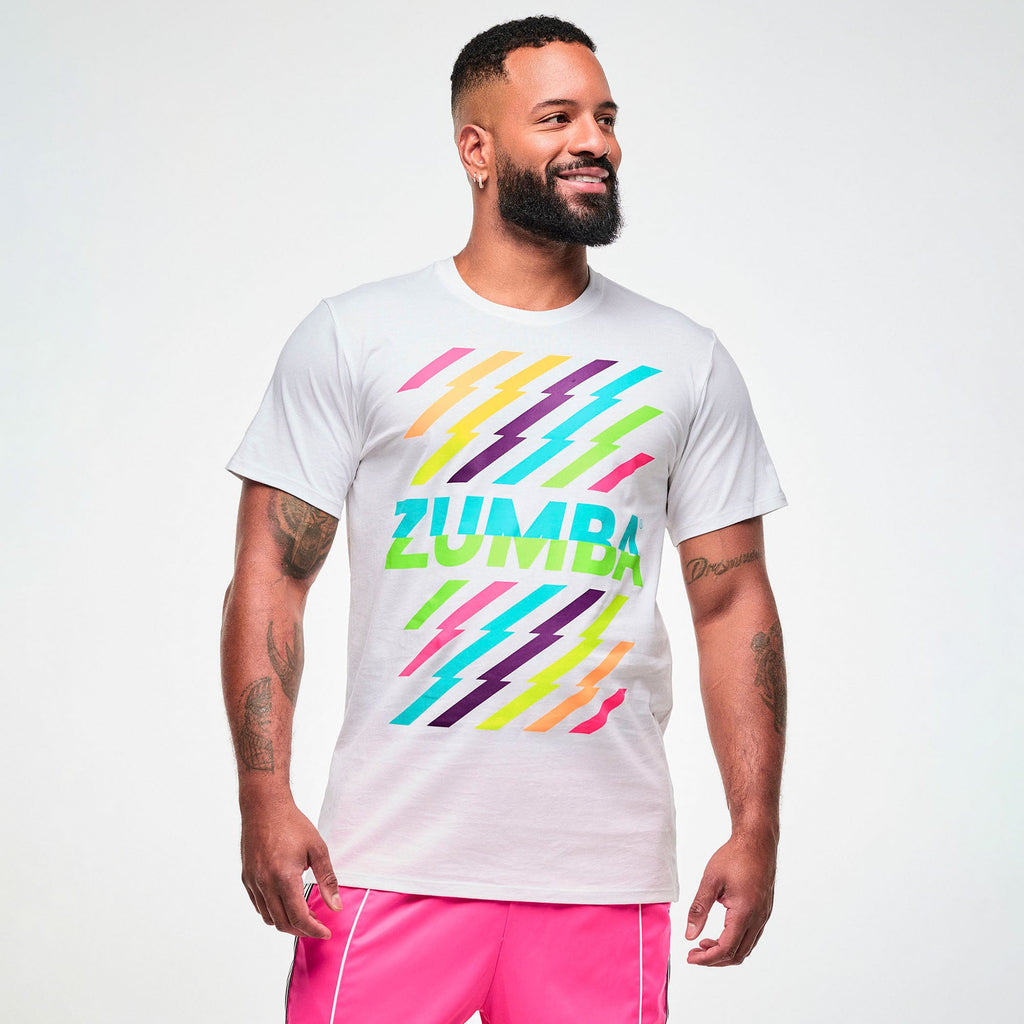 Electric Feel Unisex Crew Neck Tee - White Z3T000421