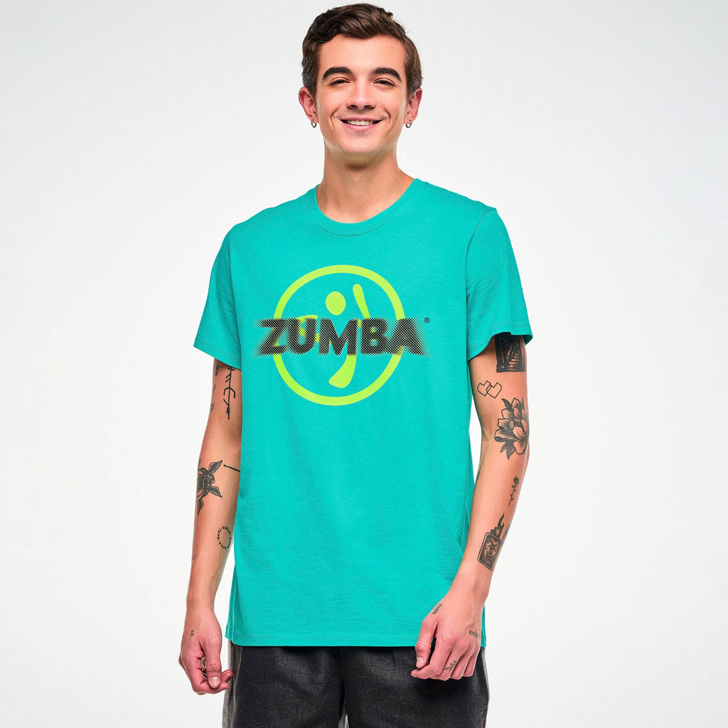 Electric Feel Unisex Crew Neck Tee - Aqua Z3T000422