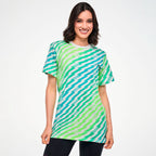 Electric Feel Unisex Crew Neck Tee - Green/Blue Z3T000424